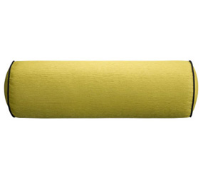 Yellow bolster pillow