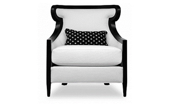 Black and white lounge chair