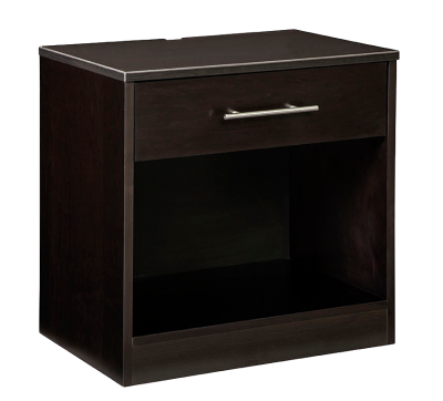 A night stand with a drawer